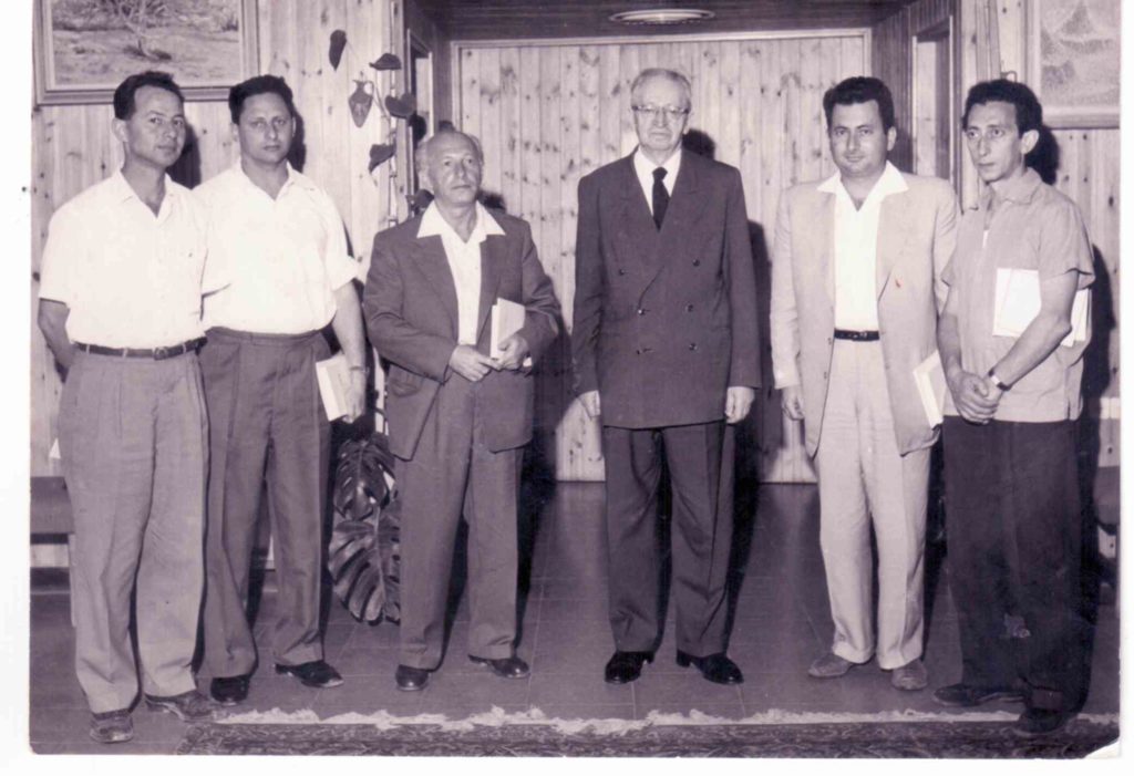 סוף שנות ה-50 עם הנשיא בן צבי וקובנר